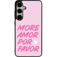 Samsung Galaxy S24+ Case Hülle - Silikon schwarz More amor porfavor