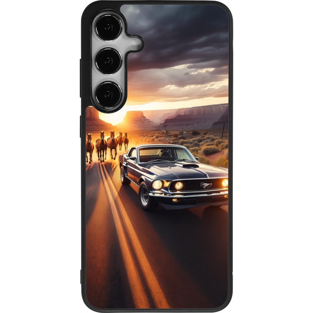 Samsung Galaxy S24+ Case Hülle - Silikon schwarz Mustang 69 Grand Canyon
