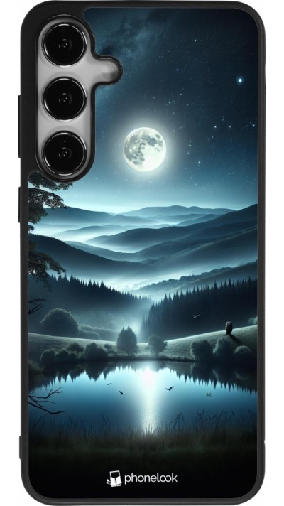 Coque Samsung Galaxy S24+ - Silicone rigide noir Night Sky View