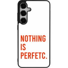 Samsung Galaxy S24+ Case Hülle - Silikon schwarz Nothing is Perfetc