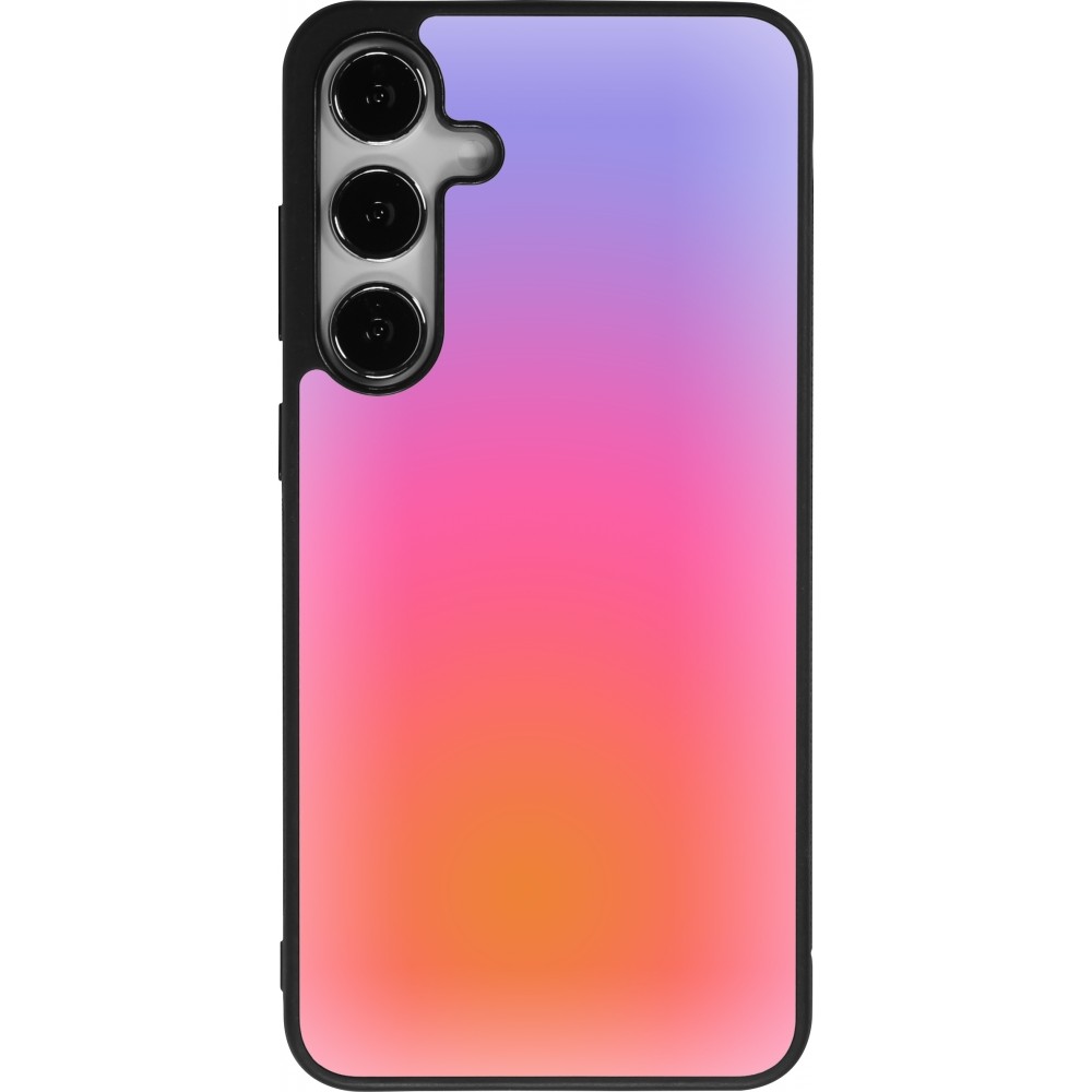 Samsung Galaxy S24+ Case Hülle - Silikon schwarz Orange Pink Blue Gradient