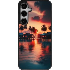 Samsung Galaxy S24+ Case Hülle - Silikon schwarz Paradies Malediven