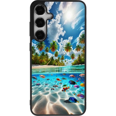 Samsung Galaxy S24+ Case Hülle - Silikon schwarz Strandparadies