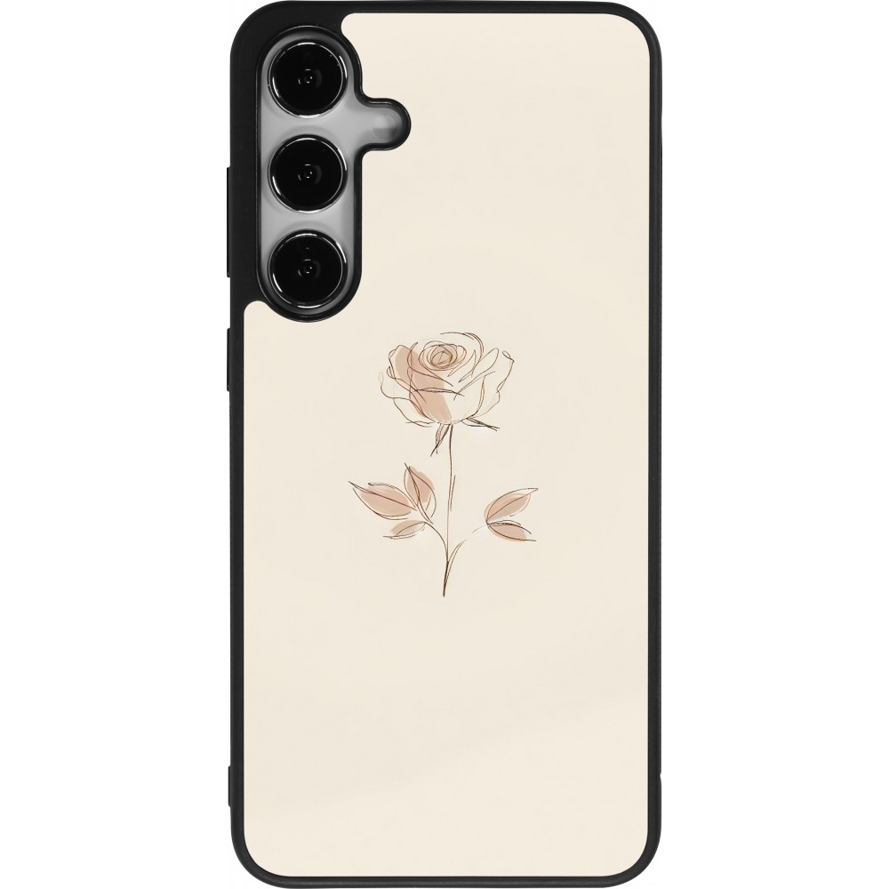 Samsung Galaxy S24+ Case Hülle - Silikon schwarz Rosa Sand Minimalistisch