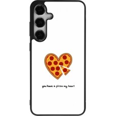 Coque Samsung Galaxy S24+ - Silicone rigide noir Saint Valentines Day 26 You have my pizza heart