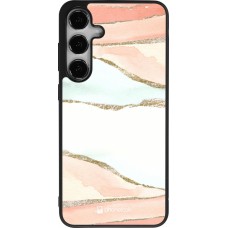 Coque Samsung Galaxy S24+ - Silicone rigide noir Shimmering Orange