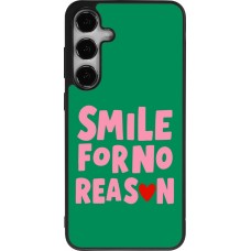 Coque Samsung Galaxy S24+ - Silicone rigide noir Smile for no reason 2026