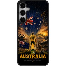 Samsung Galaxy S24+ Case Hülle - Silikon schwarz Fussball Australien splash 2026