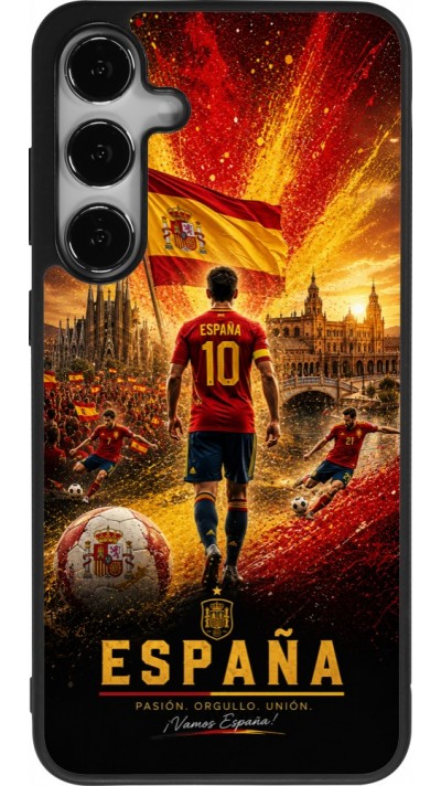 Samsung Galaxy S24+ Case Hülle - Silikon schwarz Fussball Espanien splash 2026