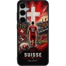 Samsung Galaxy S24+ Case Hülle - Silikon schwarz Fussball Suisse splash 2026