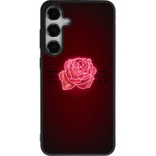 Coque Samsung Galaxy S24+ - Silicone rigide noir Spring 23 neon rose