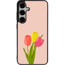 Samsung Galaxy S24+ Case Hülle - Silikon schwarz Spring 23 tulip trio