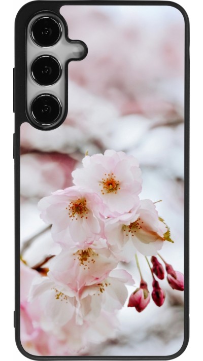 Samsung Galaxy S24+ Case Hülle - Silikon schwarz Cherry tree 2026