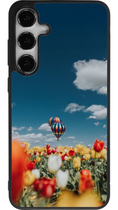 Samsung Galaxy S24+ Case Hülle - Silikon schwarz Hot air balloon 2026