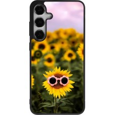 Samsung Galaxy S24+ Case Hülle - Silikon schwarz Sunflower with glasses 2026