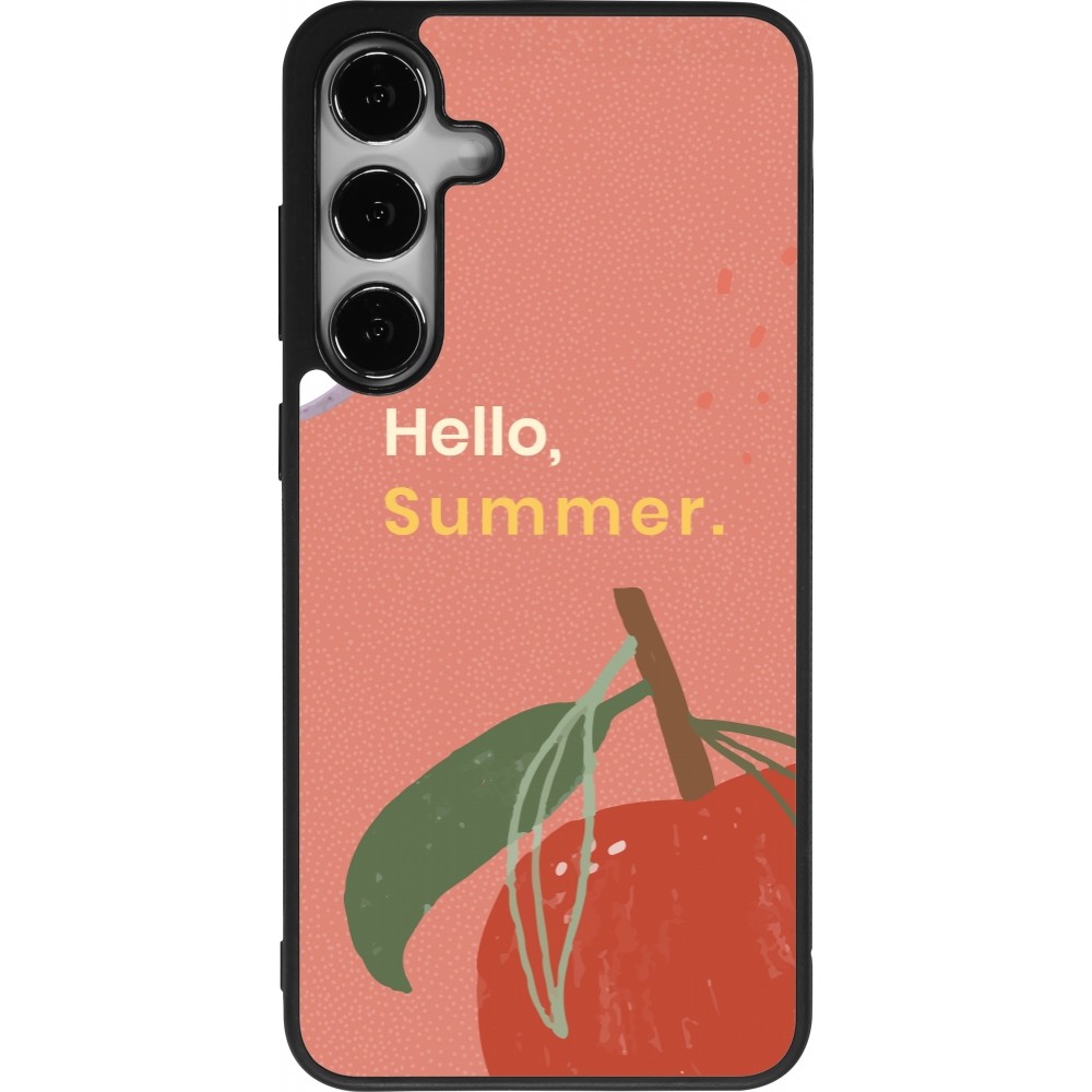 Samsung Galaxy S24+ Case Hülle - Silikon schwarz Summer 2025 Hello summer
