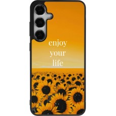 Samsung Galaxy S24+ Case Hülle - Silikon schwarz Summer 2026 Enjoy your life