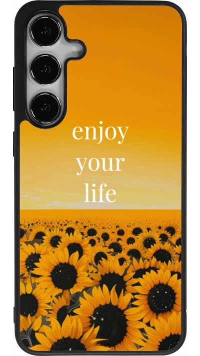 Samsung Galaxy S24+ Case Hülle - Silikon schwarz Summer 2026 Enjoy your life