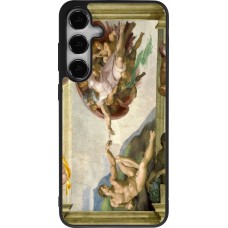 Samsung Galaxy S24+ Case Hülle - Silikon schwarz Kunstbild - Die Erschaffung Adams - Michelangelo