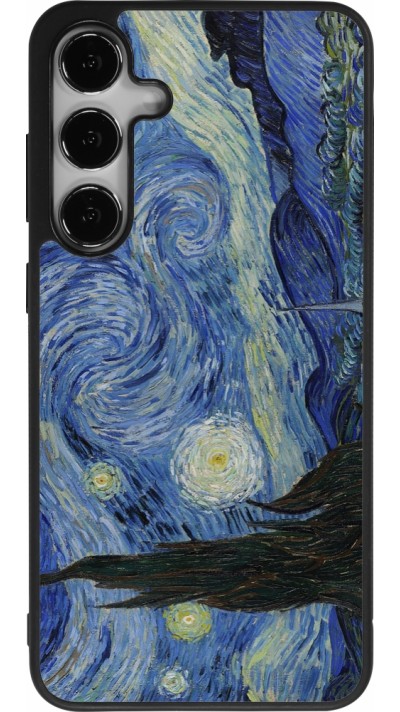 Samsung Galaxy S24+ Case Hülle - Silikon schwarz Kunstbild - Sternennacht - Van Gogh