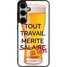 Samsung Galaxy S24+ Case Hülle - Silikon schwarz Tout travail mérite sa bière
