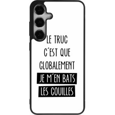 Coque Samsung Galaxy S24+ - Silicone rigide noir Le truc globalement bats les couilles