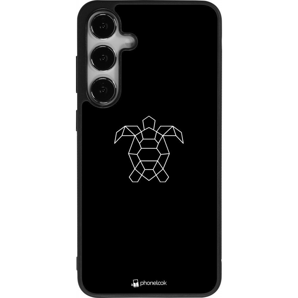 Samsung Galaxy S24+ Case Hülle - Silikon schwarz Turtles lines on black