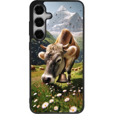 Samsung Galaxy S24+ Case Hülle - Silikon schwarz Kuh Berg Wallis