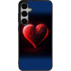 Samsung Galaxy S24+ Case Hülle - Silikon schwarz Valentin 2025 rotes Herz