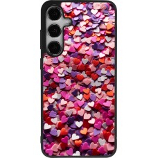 Samsung Galaxy S24+ Case Hülle - Silikon schwarz Valentin 2025 Konfetti