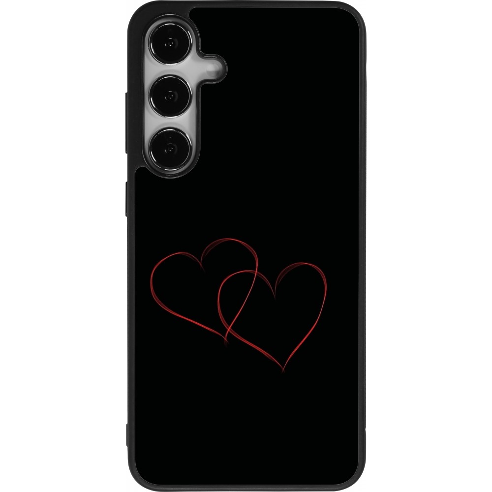 Samsung Galaxy S24+ Case Hülle - Silikon schwarz Valentine 2023 attached heart