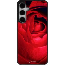 Samsung Galaxy S24+ Case Hülle - Silikon schwarz Valentine 2022 Rose