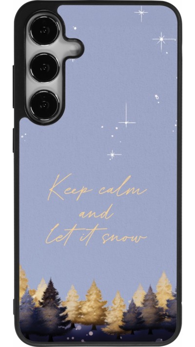 Samsung Galaxy S24+ Case Hülle - Silikon schwarz Winter 25 Winter illustration of trees