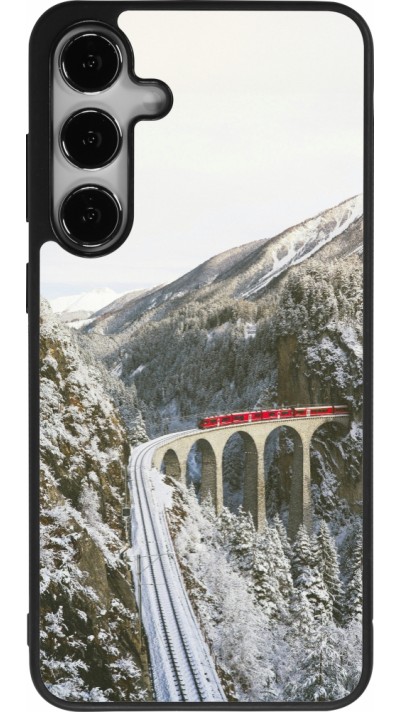 Samsung Galaxy S24+ Case Hülle - Silikon schwarz Winter 25 Winter polar express