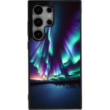 Samsung Galaxy S24 Ultra Case Hülle - Silikon schwarz Funkelndes Nordlicht