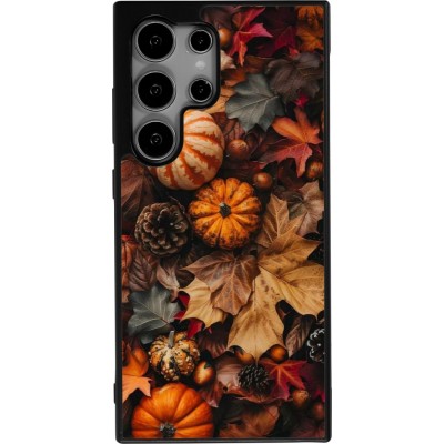 Samsung Galaxy S24 Ultra Case Hülle - Silikon schwarz Autumn 25 Pumpkin