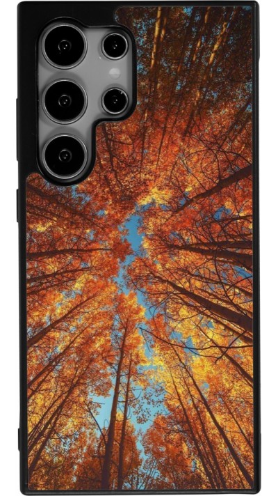 Samsung Galaxy S24 Ultra Case Hülle - Silikon schwarz Autumn 25 Trees