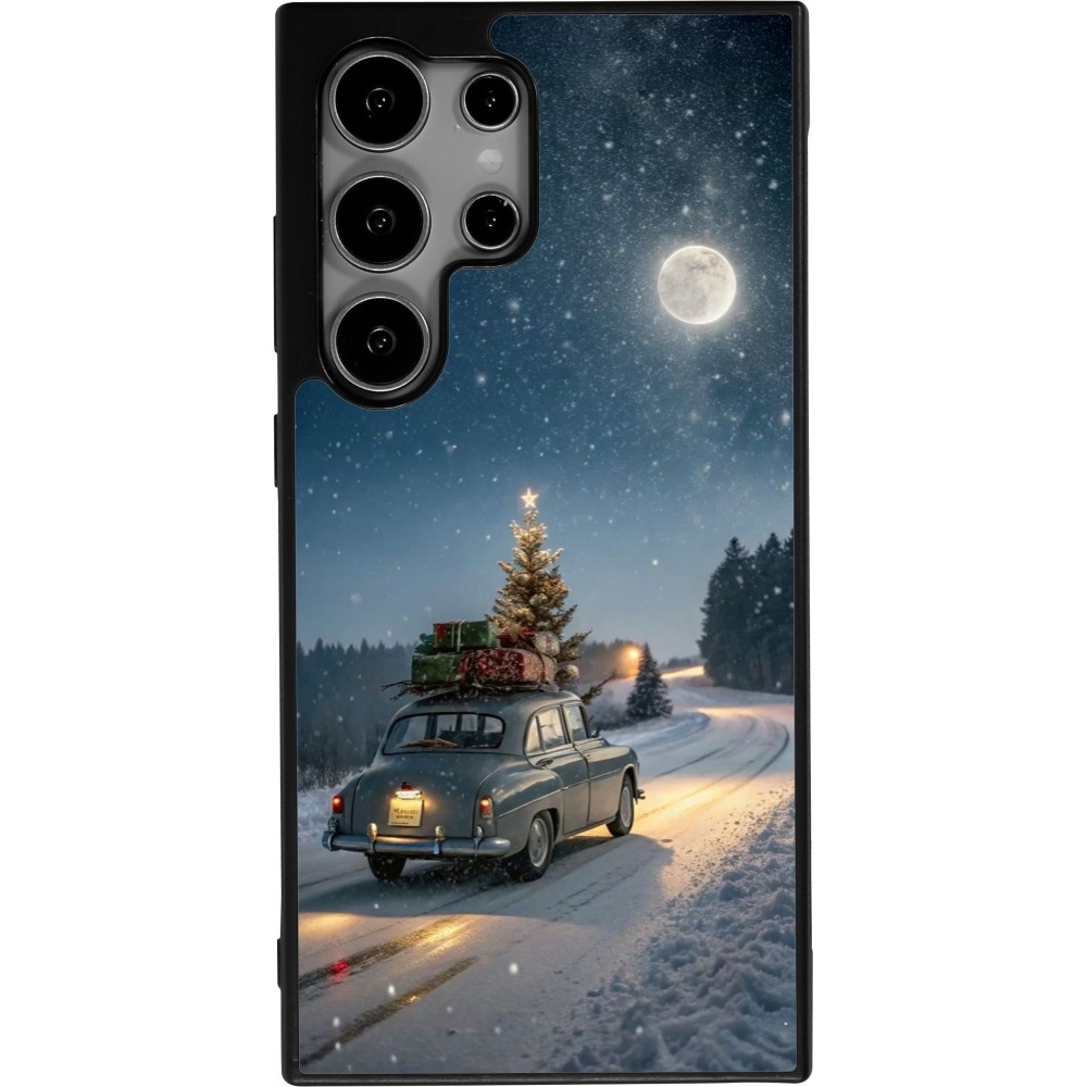 Samsung Galaxy S24 Ultra Case Hülle - Silikon schwarz Christmas 25 Car with Tree Xmas