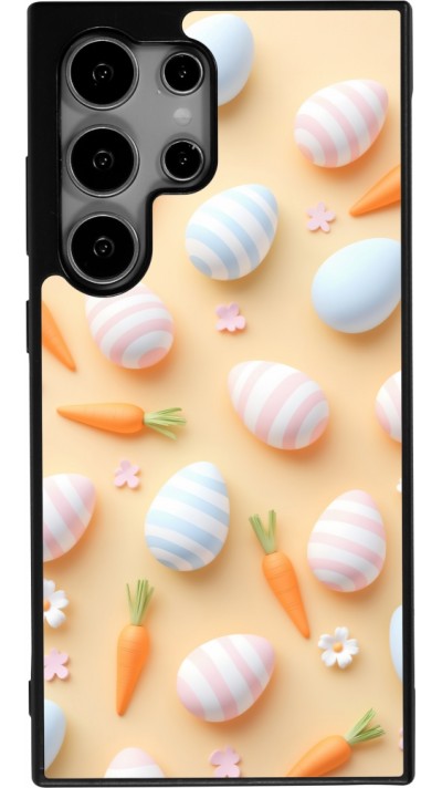 Samsung Galaxy S24 Ultra Case Hülle - Silikon schwarz Easter 2026 Pattern Easter