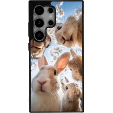 Samsung Galaxy S24 Ultra Case Hülle - Silikon schwarz Easter 2026 Rabbits