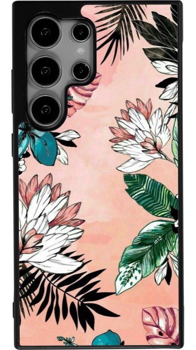 Coque Samsung Galaxy S24 Ultra - Silicone rigide noir Flowers Artprint