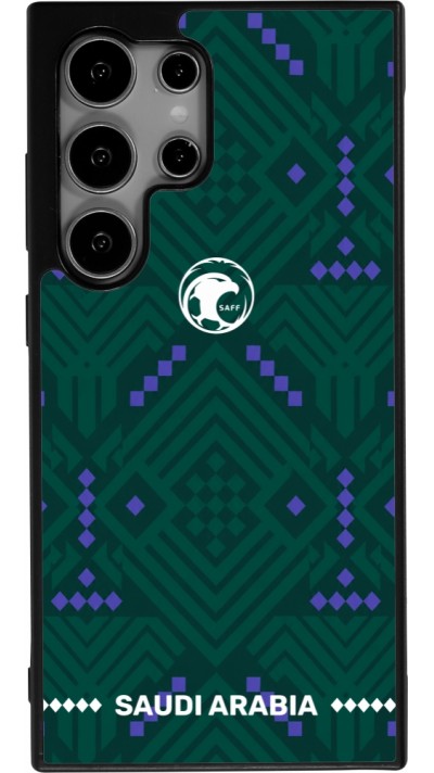 Samsung Galaxy S24 Ultra Case Hülle - Silikon schwarz Saudi Arabien 2026 personalisierbares Fussballtrikot