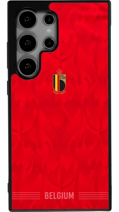 Samsung Galaxy S24 Ultra Case Hülle - Silikon schwarz Belgien 2026 personalisierbares Fussballtrikot