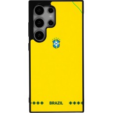 Samsung Galaxy S24 Ultra Case Hülle - Silikon schwarz Brasilien 2026 personalisierbares Fussballtrikot