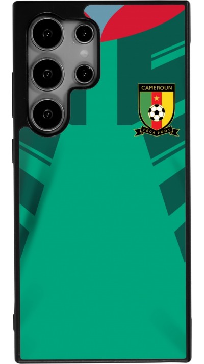 Samsung Galaxy S24 Ultra Case Hülle - Silikon schwarz Kamerun 2022 personalisierbares Fussballtrikot