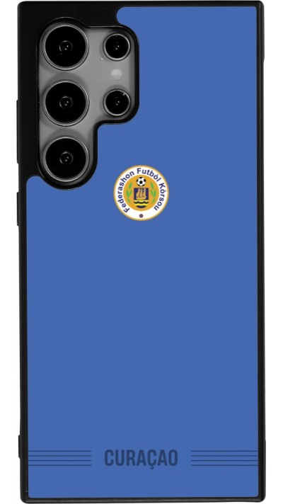 Samsung Galaxy S24 Ultra Case Hülle - Silikon schwarz Curaçao 2026 personalisierbares Fussballtrikot