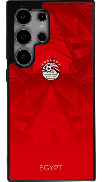 Samsung Galaxy S24 Ultra Case Hülle - Silikon schwarz Ägypten 2026 personalisierbares Fussballtrikot