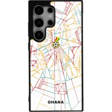 Samsung Galaxy S24 Ultra Case Hülle - Silikon schwarz Ghana 2026 personalisierbares Fussballtrikot