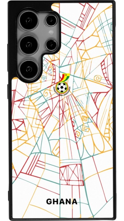 Samsung Galaxy S24 Ultra Case Hülle - Silikon schwarz Ghana 2026 personalisierbares Fussballtrikot