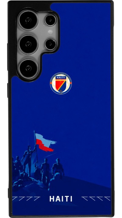 Samsung Galaxy S24 Ultra Case Hülle - Silikon schwarz Haiti 2026 personalisierbares Fussballtrikot